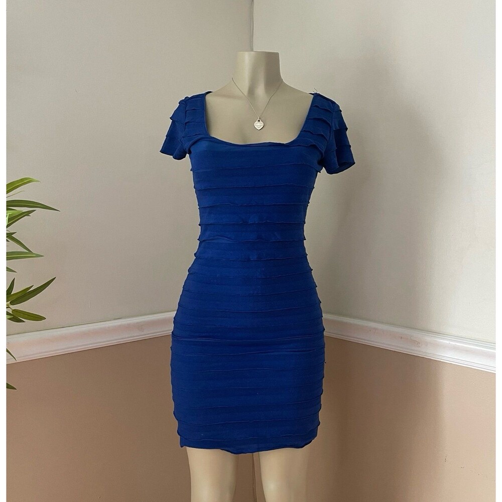 Max Studio Women’s Y2K Vintage Pleated Ruffled Dress